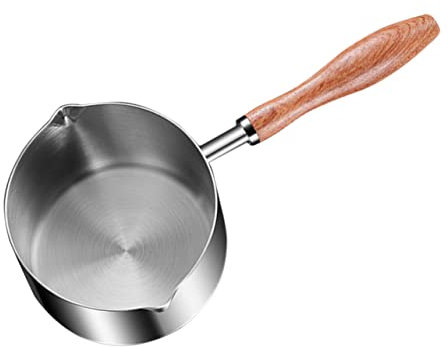 SOIMISS Casserole Acier Inoxydable Avec Manche Petite Marmite Multifonction Pour Lait Et Huile Compatible Gaz Et Induction Facile à Nettoyer Pour Chauffer Lait Beurre