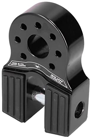 Ausla Flat Winch Shackle Mount, Wih Shackle Mount 16000 Lb Loading Capacity, Aluminum Alloy, Rubber Side Guards, Flat Wih Ok For Utv Suv Pickup (Black)