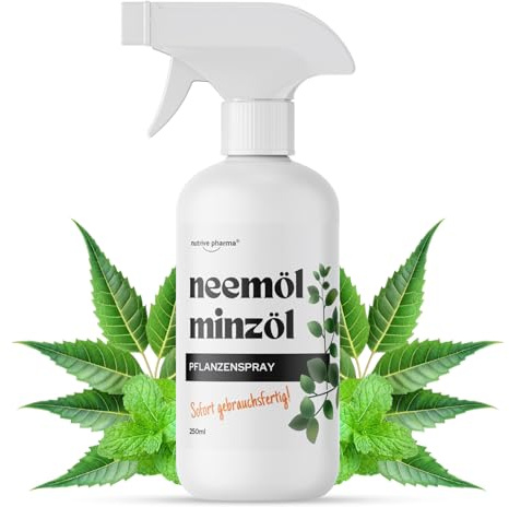 Neemöl Pflanzenspray 1000ml mit Pfefferminzöl – natürliches Pflanzenpflege Spray für drinnen & draußen, direkt gebrauchsfertig für starke & gesunde Pflanzen