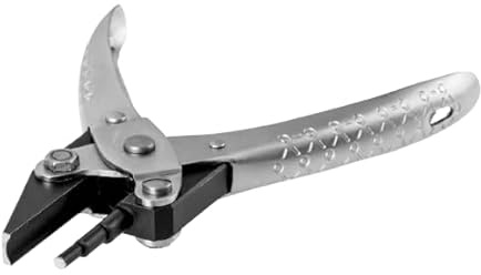 3-Step Round and Concave Parallel Pliers, 140mm, 3-4-5 mm Loops, Jewellery Making Tool with Spring