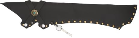 Generic Bogenschießen-Pfeilköcher aus Leder, Integrierte Geformte Doppelschnallenlöcher, Bogenschießen-Pfeilhalter, Große Kapazität, Weiche Textur, Retro für den Außenbereich (BLACK)