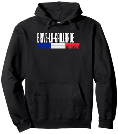 Brive-la-Gaillarde - Drapeau France - Fierté de la Ville française Sweat à Capuche
