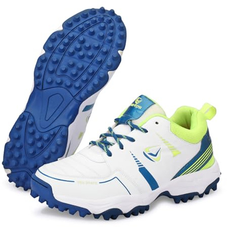 PRO KVH Lightweight Cricket Shoes for Men | Rubber Spikes | Water-Resistant | All-Round Performance Footwear for Outdoor and Field Sports