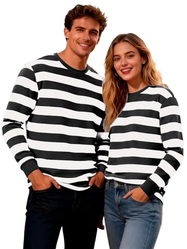 Camiseta de manga larga con estampado gráfico de carnaval, cómoda camiseta de ocio con cuello redondo para el día a día, Negro , 4XL