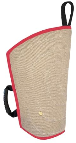 Milageto Manicotto Morso Cane Manicotto Addestramento Cane Attrezzo Pratica Morso Giocattolo Interattivo Maniglia Ergonomica Adatto per Allenamento E Atti, Rosso