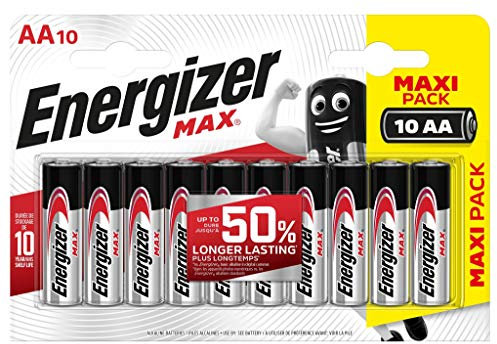 10 x Energizer Max AA LR06 Batteries