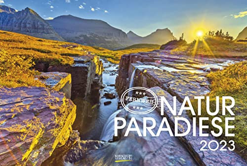 Naturparadiese - Kalender 2023 - Panorama-Format - Korsch-Verlag - Fotokalender - Fotokunst - 58 cm x 39 cm