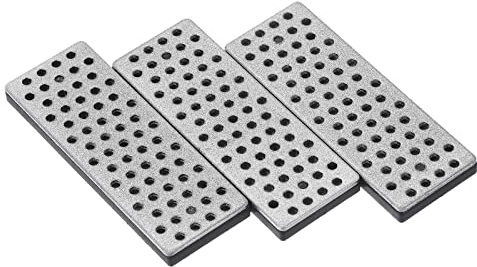 PATIKIL 70mm 240 Grano Extragrueso Esquí Snowboard Diamante Piedra, 3 Paquete Esquí Cantos Afilador Diamante Cantos Snowboard Piedra Afilar, Negro