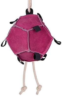 ARBO-INOX Pferdespielzeug aus Wildleder - Beschäftigung für Pferde (Rose Ball)
