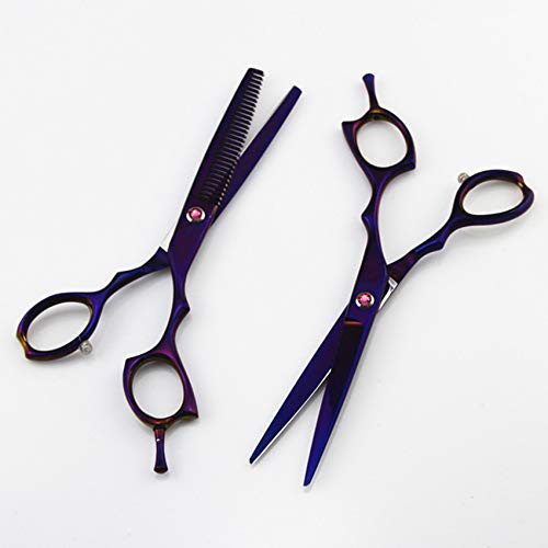 Forbici per tagliare i capelli, set di forbici per capelli professionali da 6 pollici 440c cesoie per diradare il salone di taglio dei capelli forbici da barbiere set di forbici per parrucchiere