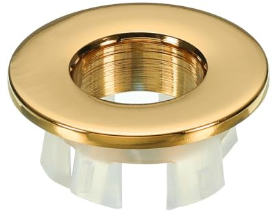 PATIKIL Bague de Débordement Couvercle Rond D'Évier en Laiton Doré | pour Insert de Trou de Bassin