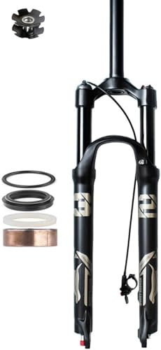 KLYso 140mm Mountainbike Magnesiumlegierung 1/1-8 Rückpralleinstellung Gerades Rohr Fahrradschaft Fahrradgabel Luftfedergabel(Remote Lock A,29 inch)