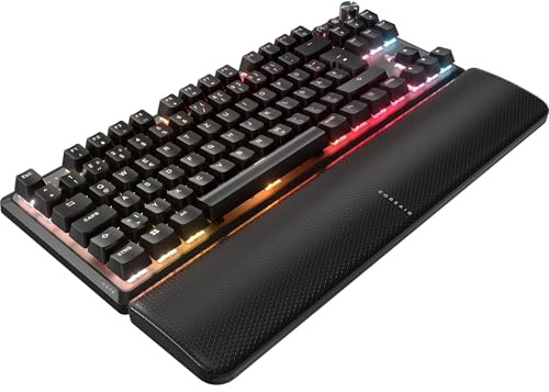 Corsair K70 CORE TKL Wireless RGB Mechanische Tenkeyless-Gaming-Tastatur – Vorgeschmierte MLX Red v2 Linear Switches – SOCD – Zweischichtige Schalldämpfung – ABS Keycaps – QWERTZ DE – Schwarz