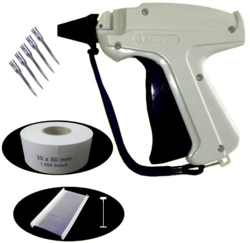 gebar - E-Set062 mit Heftpistole Arrow 9S, 5 Ersatznadel, 1.000 Heftfäden 40 mm, 1.000 Endlosetiketten 30x50 mm, 1 Clip