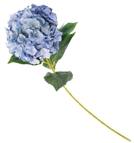ZJchao Fiore Artificiale di Ortensia, Vero Tocco di Seta Finta, Fiore di Lunga Durata per la Decorazione Domestica di Nozze (Azzurro)