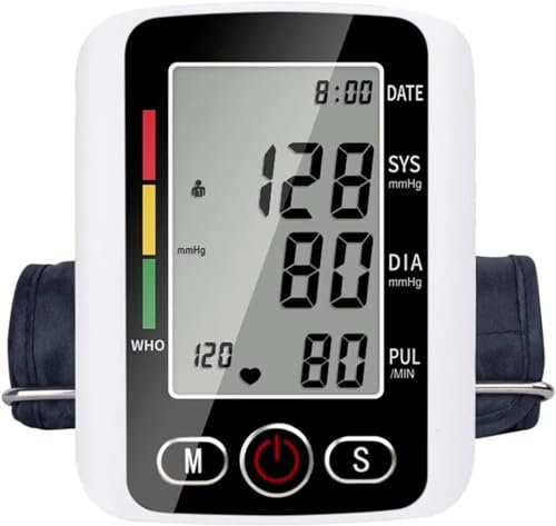 TopYart Misuratore Pressione da Bracciom, Misuratore di Pressione da Polso, Polsino Regolabile da 22 a 32 cm, 2 * 99 Letture, Misuratore di Pressione Elettronico