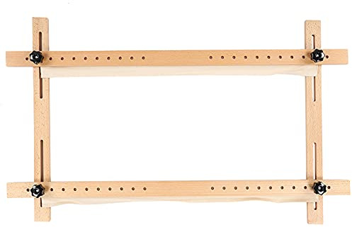 Telaio da Ricamo in Legno 60x100cm, Kit di Cerchi a Punto Incrociato di Forma Quadrata Supporto da Ricamo Regolabile Accessorio da Cucito Fai da Te per Ricamo, Cucito e Punto Croce