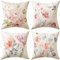 MIULEE 4 Pack Cushion Covers Outdoor Waterproof Throw Pillow Cover Home Pillow Case Pillowcases for Tent Park Bed Sofa Chair Bedroom Decorative Balcony Flower 40x40CM
