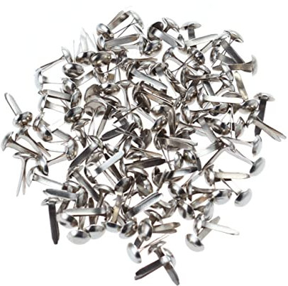 HOMSFOU 100 Stück Kleiner Brads Runde Metallstifte Pastellfarben Scrapbooking Bastelzubehör Für Papierarbeiten