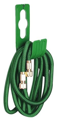 Garden Hose Hanger - Expandable Metal Holder | Wall Mounted Pipe Reel | Watering Equipment Organizer With Screws, Storage Hook For Hosepipe, Durable Black Bracket