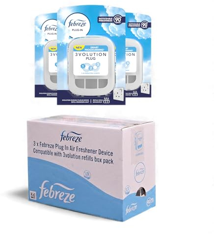 3 x Febreze Ambi Pur 3Volution Air Freshener PLUG IN Diffuser DEVICE ONLY, Plug in Air Freshener, Odour Clear technology