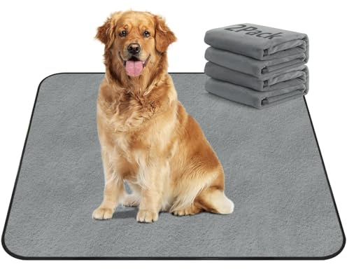 SSRIVER 70*100CM Waschbare Hunde-PIPI-Pads – Schützen Sie Böden, Betten und Sofas mit auslaufsicheren, wiederverwendbaren Trainingspads – rutschfeste Welpenmatten für Stubenreinheit 2 Stück