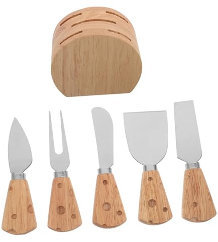 VALICLUD Couteaux à Fromage Inox Multifonction avec Support Couteau Beurre et Spatule Portable pour Plateau Apéritif
