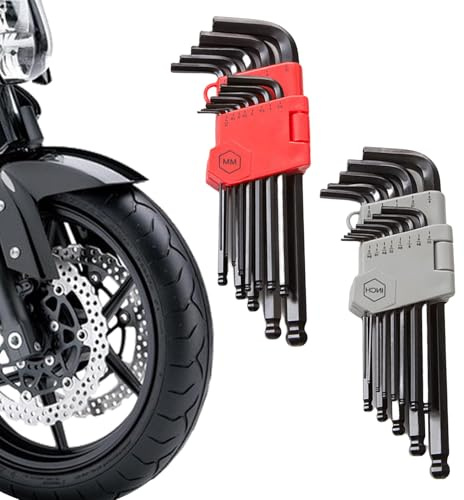 Juego de llaves Allen | en forma de L, juego de llaves hexagonales de 26 piezas | para bicicleta, motocicleta, vehículo, reparación mecánica, mantenimiento, proyectos de bricolaje, mejora del hogar