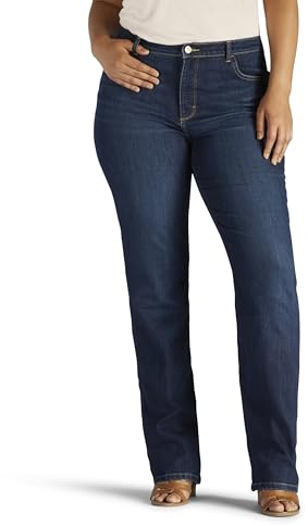Lee - Pantalones Vaqueros clásicos de Pernera Recta Monroe para Mujer, estilizan al Instante, Corte Holgado, Talla Grande, Ellis, 54 Petite