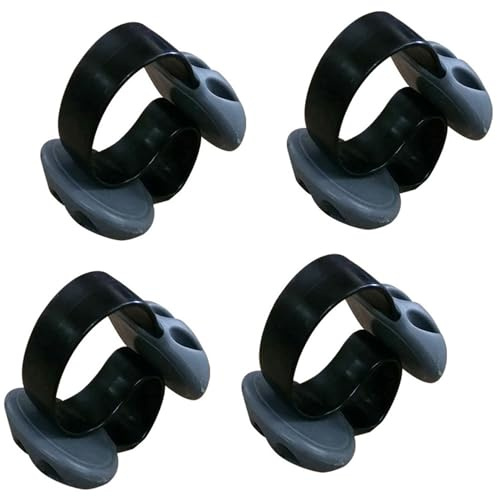 Condello Casa Kabelclips Kabelklemme Schreibtisch nicht Klebend, Kabelhalter Kabelschellen Tischkante Gewichtet, Silikon Draht Kordel Kabelbefestigung Halter für PC Handy Ladekabel (4 Schwarz)