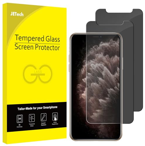 JETech Sichtschutz Schutzfolie für iPhone 11 Pro/Xs/X, 2 Stück | Anti-Spy Blickschutz Gehärtetes Glas Schutzfolie