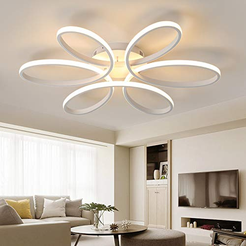 Eurohandisplay LED Deckenlampe XW809 White 74 cm 80Watt mit Fernbedienung Lichtfarbe/Helligkeit einstellbar dimmbar 74cm A+ LED Wohnzimmerleuchte Deckenlampe Deckenstrahler LED Deckenleuchte