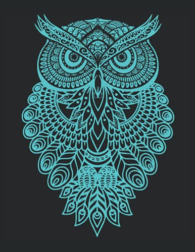 Eule Owl Grafik Graphic Kunst Geschenk Mandala Kunst Zeichnung: ANTI STRESS MALBUCH - Mandalas - Lustiges Mandala Eulen Vogel Tier Geschenk - A4 ... - Antistress - Entspannen - Zum Ausmalen