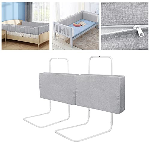 LARS360 2 griglie regolabili in altezza per bambini e anziani (50 cm, colore grigio lino)