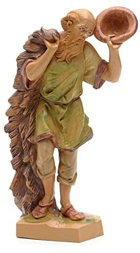Holyart Krippen von Fontanini: Schäfer hebt den Hut 19 cm Fontanini