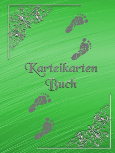 Karteikarten Buch mobile Fußpflege Karteikartenbuch Mobiles Fußpflegestudio Fußpfleger Podologie Praxis Patientenkarteikarten Podologe ... dokumentieren der Dienstleistungen Grün 02
