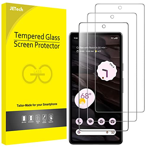 JETech Pellicola Protettiva per Google Pixel 7a, 3 Pezzi | HD Trasparente, Compatibile con Face ID, Vetro Temperato Antigraffio