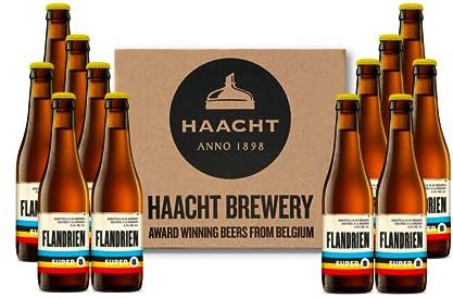 Haacht | SUPER 8 Flandrien Belgian Blonde Beers 6.4% 12 x 33cl - Craft Beer Gifts For Men - Bottled Craft Beer Gift Set - Brewed in Belgium