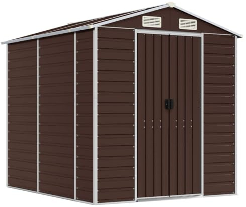 vidaXL Gartenhaus Braun 191 x 215 x 198 cm Verzinkter Stahl