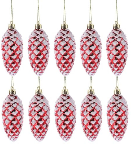 NOLITOY 10stücke Tannenzapfen Anhänger Als Weihnachtsschmuck Hängedekorationen Für Christbaumschmuck Bastelmaterial Für Weihnachtsschmuck Tannenzapfen-Dekorationen Für Drinnen Und Draußen