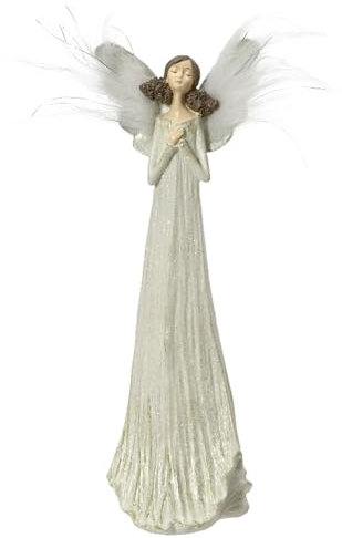 Magie di Natale Engel Krippenfigur Weihnachtsdeko weiß 36 cm