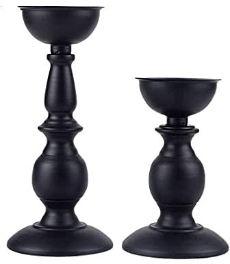 Kerzenständer 2 Stücke Retro Kerzenständer Eisen Kerzenständer Romantisches Candlelight Dinner Dekorativer Leuchttisch Kerzenhalter Windlicht groß Teelichthalter