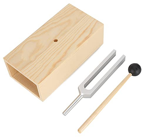 NSXAYIWE Stimmgabel, 440-Hz-Aluminium-Stimmgabelhammer Mit Holzrahmen, Langlebiges, Komfortables Stimmgabel-Set Zur Klangheilung