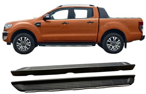 DHONDT Seitenschweller Für Ford Ranger T6 T7 2018 2019 2020, Links Rechts Aluminium Trittbrett Seite Schritt Nerf Bar Auto Pedal Schützen