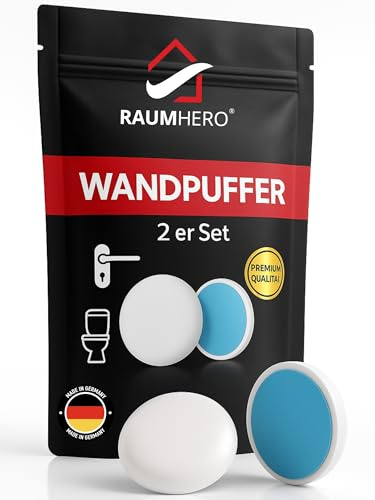 Raumhero 12x Türstopper Wand selbstklebend - (Made in Germany) - Türpuffer Wand - Idealer Wandschutz - Door Stopper, Wandpuffer, Türgriff Stopper