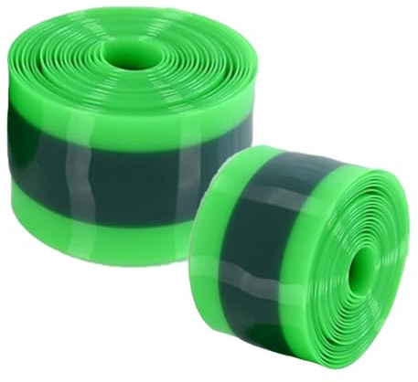 VZU 2 Roll Bicycle Tire Liner, Anti-puncture Inner Tube Protection Tapes, Inner Tube Bicycle Flat Protector Compatible with 27/26/24/20 (Green)