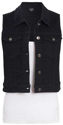 SS7 Damen Ärmellose Jeansweste Stretch Westenjacke