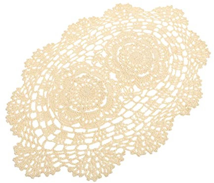 Hoement Tischset Aus Baumwolle Mit Gehäkeltem Design Rustikale Tischunterlage Für Esstisch Kleine Tischdecke Für Dekoration Geeignet Für Zuhause Restaurant Und Hochzeit