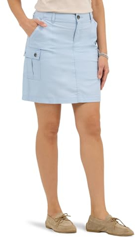 Lee Ultra Lux Comfort - Falda pantalón pantalón Tipo Cargo Flexible para Mujer (Paquete de 1), Azul tímido, 42