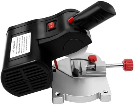 Mini scie radiale électrique 90 W - 4500 tr/min - Capuchon de table - Scie à onglet - Pour travaux manuels - Lame de scie circulaire - Scie radiale - 0-45° - 50 mm x 100 t